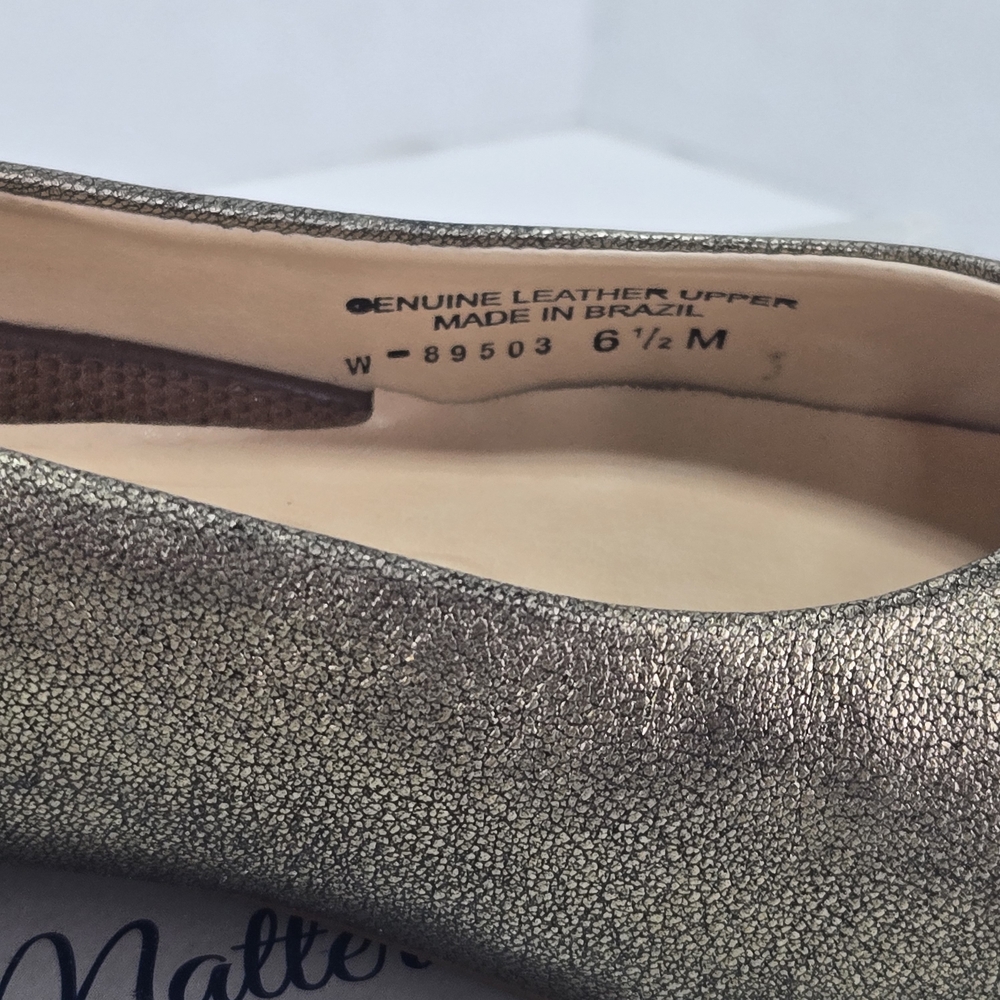 Walking Cradles Metallic Leather Ballet Flats - Women's Size 6 1/2 6.5 - Picture 12 of 12